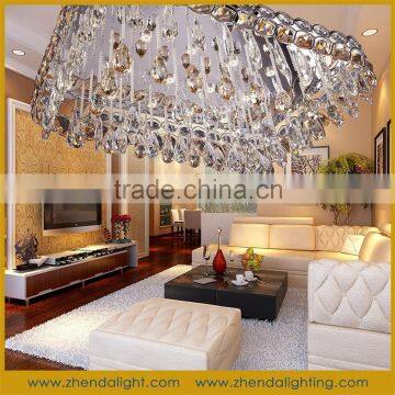 square Modern crystal ceiling lamp & China manufacturer LED ceiling light crystal