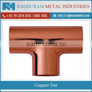 Preciously Manufactured Solid Copper Tee for Daily Life Use