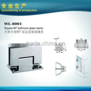 Hinge for Glass Door Square 90 Degrees Bathroom Glass Clamp