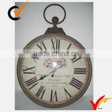 Round french vintage metal wall clock