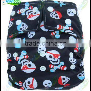 Lovely World Printed Cartoon Charcoal Bamboo Cloth Diapers With Double Gussets