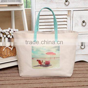 Imported China goods printed canvas folding shopping bag OEM factory lightweight tote bag