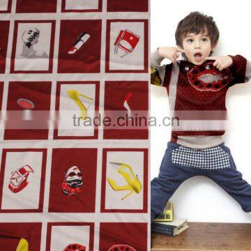 woven fabric poplin printting cotton fabrics for baby's t shirts