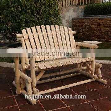 outdoor wooden garden glider chair