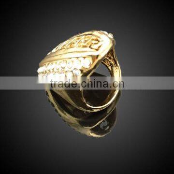 Fashion wedding jewelry eco-friendly zinc alloy crystal rings