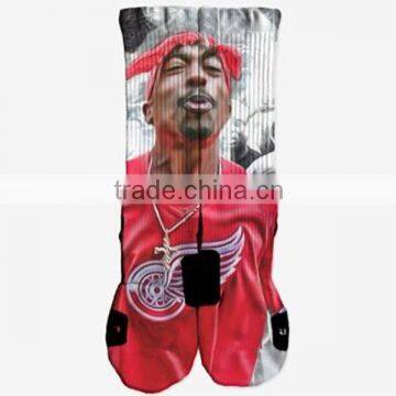 PAC basketball sublimation socks, cheap basketball socks, photo print socks