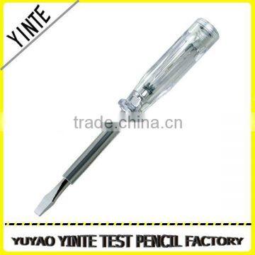 China Manufacture Ordinary test pen /screwdriver with AS material and long-life neon light