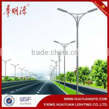 octagonal street light steel poles with base plate