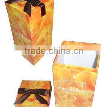 best quality cardboard wine gift box with ribbon wholesale