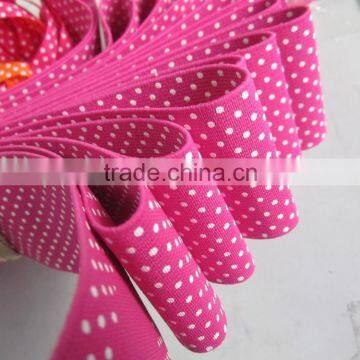 Custom Printed Elastic Hair Band Polyester Latex With WHITE DOT Printing photo-6