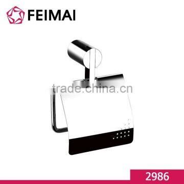 Mirror Polished Wall Mounted Hotel Style Toilet Paper Holder With Lid
