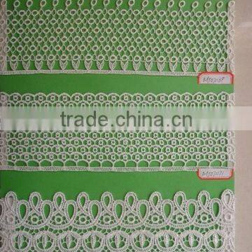 Best water soluble lace trim from chemical lace manufature in surat