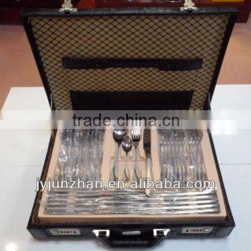 cutlery set 84 with gold & satin polish , made by Junzhan Factory