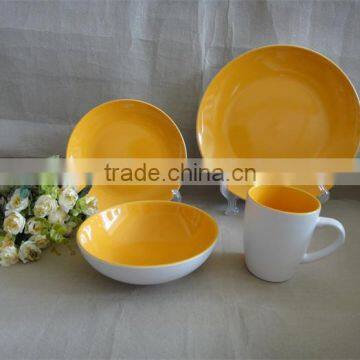 New Design Products 16pcs Double Glazed Melamine Stoneware Dinner Set photo-5