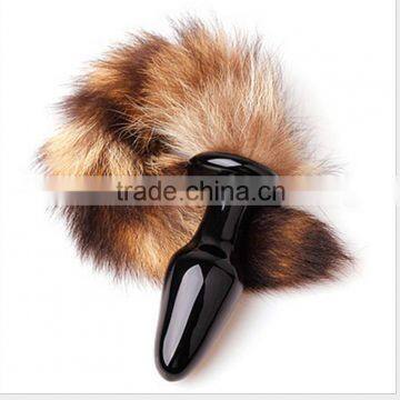 Dia3*10.5cm for tail anal plug ,butt plug anal sex toy for woman adult sex toy fox tail anal plug