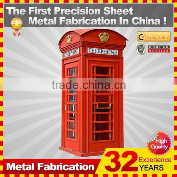 2014 hot sale professional customized metal public telephone booth manufacturer