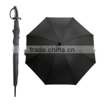 Chinese black color samurai sword umbrella with samurai style handle