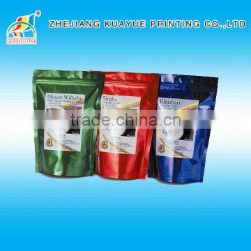 Customized High Quality Zipper Standing Coffee Pouch, Coffee Bags Aluminum Foil Bags