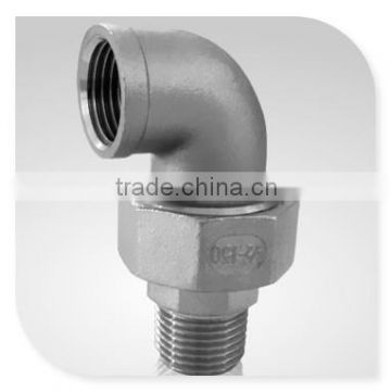 Stainless Steel Threaded Union Fitting, Cast Male to Female Elbow Union 1/2" G