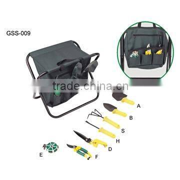 Garden tools set with chair