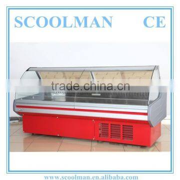 Stainless Steel Open Glass Deli Restaurant Fridge