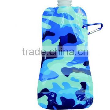 Hot sales stand up collapsible plastic water bag with FDA and LFGB approved