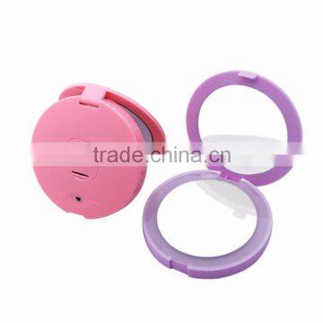 Colorful 5X magnifying luxury makeup plastic pocket mirror