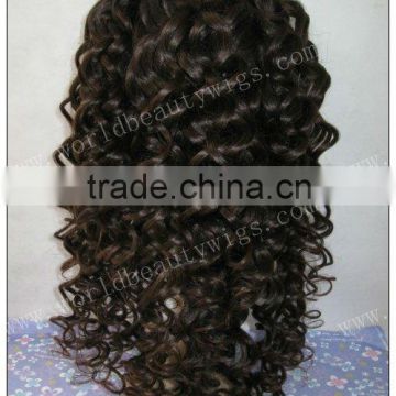 Best sell Indian hair full lace wig with color 2#