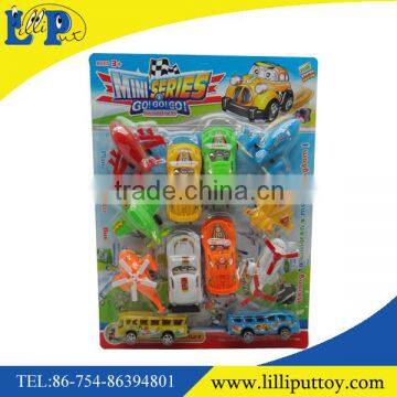 Interesting Mini Pull Back Plastic Vehicle Set Toy photo-3
