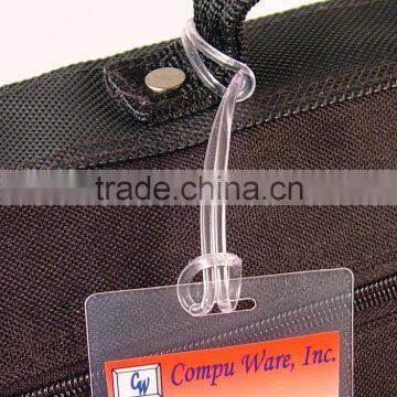 inserting business cards clear vinyl luggage tags (M-PT336)