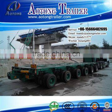 China special 150 tons modular trailer, semi trailer with hydraulic suspension