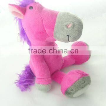 high quality factory promotion stuffed plush baby toy horse