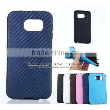 High Quality Ultrathin Carbon Fiber Style Soft TPU Back Cover Case For Samsung Galaxy S6 photo-6