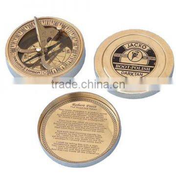 Nautical Brass Pocket compass -Robert Frost Road Not Taken Compass 13443