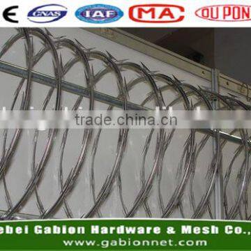 BTO&CBT Galvanized Razor Blade\ Wire Razor barbed wire\concertina razor wire\fake razor wire