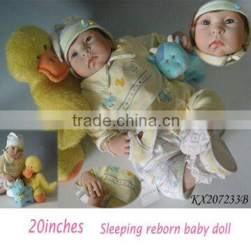 Silicone reborn baby doll 20inch baby toys vinyl silicone baby dolls