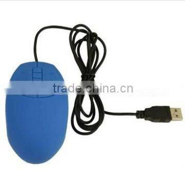 Wired silicone waterproof mouse for industrial and medical