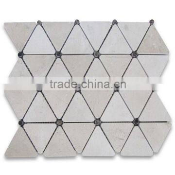 Pyramid shape culture white marble stone mosaic