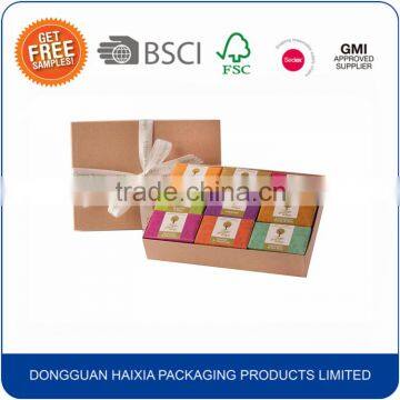 Luxury custom design craft paper soap packaging box