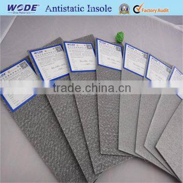 Antistatic nonwoven insole board for safety shoes