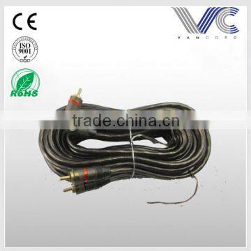 high speed pvc black 2R to 2R rca cable china manufacturer