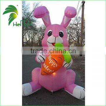 inflatable easter bunny rabbit holding carrot cartoon model