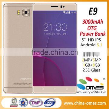 New Arrival E9 Manufacturer OEM 5inch 3g smart phones quad band