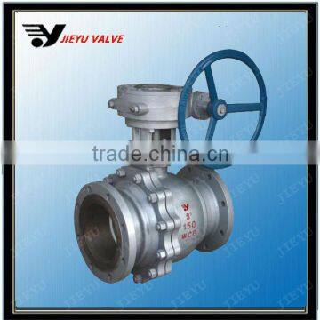 Cast Steel Worm Wheel Flanged Floating Ball Valve