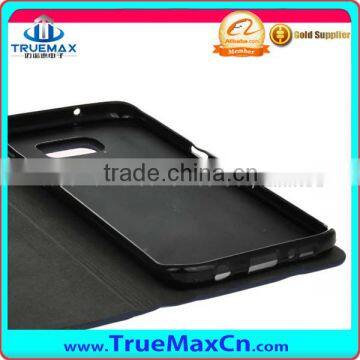 Hot Selling Denim Contrast-Color Type Wallet Leather Case For Samsung S7 Edge Flip Case photo-3