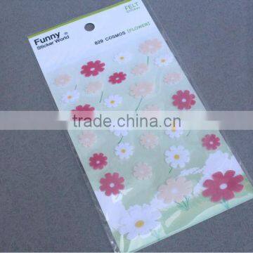 custom flocking sticker for kids
