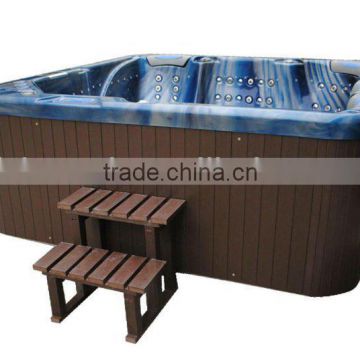 PS non-slip Wooden garden spa steps