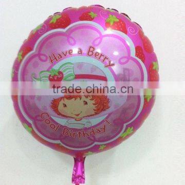 45*45cm Strawberry girl foil balloons girl birthday balloon