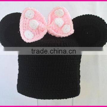 Custom handmade cute girls crochet beanie hat for baby