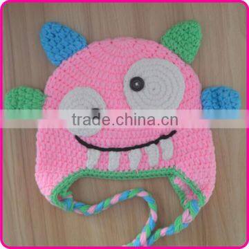 cute crochet baby winter hat handmade crochet cap for baby knitted crochet monster hats